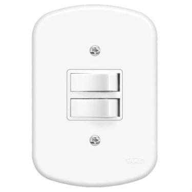 Imagem de Conjunto de Interruptor Embutir 1 Interruptor Simples e 1 Interruptor 