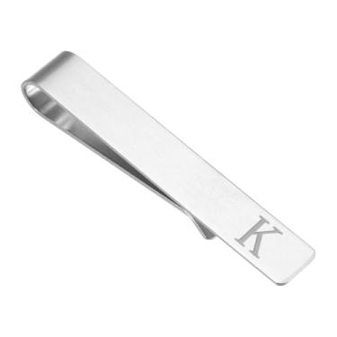 Imagem de PATIKIL Clipe de gravata inicial para homens, aço inoxidável, alfabeto, barra de gravata, clipes letras A-Z com caixa de presente preta para gravatas regulares, casamento, dia dos pais, S (US 4), Aço