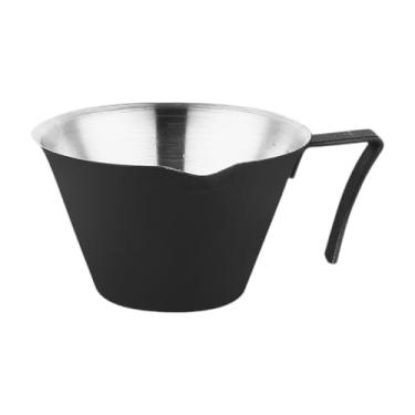 Imagem de YWJLQH Jarra medidora de café, copo de servir, 100ml, copos de shots com balança, acessórios portáteis de aço inoxidável para café expresso, cozinha, Preto