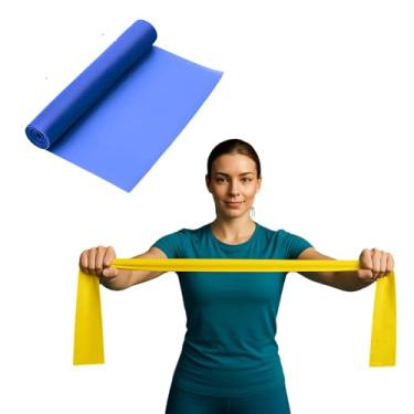 Imagem de Faixa Elástica Thera Band 1,5 Metro Treino Em Casa Exercício Físico Fisioterapia Academia Yoga Pilates Faixa De Resistência Elástico Extensor Alongamento Emagrecimento Fortalecimento (Cores sortidas)