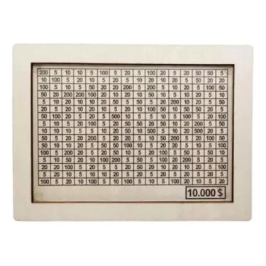 Imagem de Cofre 10 Mil Caixa De Dinheiro Em MDF Cofre De Moedas Com Contador Cores(BRANCO)