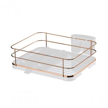 Imagem de Escorredor Louca Talheres Cozinha Branco Rosé Gold 982rg