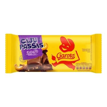 Imagem de Barra de Chocolate Caju e Passas Garoto 80g