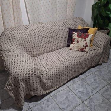 Imagem de Manta para Sofá protetora 2,401,80m algodão grande - Redes, areia