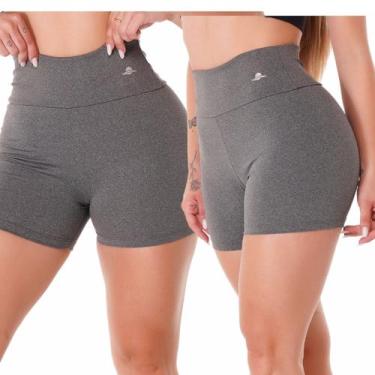 Imagem de Kit 02 Shorts Treino Suplex Legging Academia Cós Alto - força do sol, 