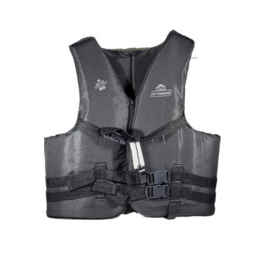 Imagem de Colete Salva Vidas Hiper Pesca Com Ziper EAF Suporta 90KG Feito Em Nyl