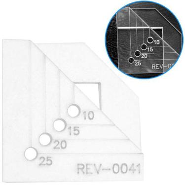 Imagem de Gabarito Regua Fio Cabelo Marcação Furar Ilhós Cartonagem - LAPIDARE