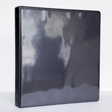 Imagem de Fichários de anel de cavalete - estrutura de plataforma estilo flip over the top. (preto, tamanho da folha de 28 x 21 cm encadernado no lado de 28 cm)