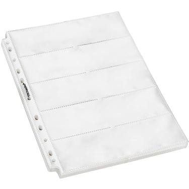 Imagem de TYH Supplies Pacote com 25 capas para cartões de visita resistentes para fichário de 3 anéis | dupla face | Folhas de plástico ultra transparentes | Protetores de folha de cartão de visita | 500