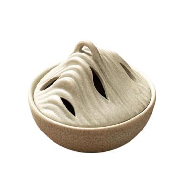 Imagem de WeiLaiKeQi Queimador de incenso em espiral de cerâmica, suporte criativo e elegante para incenso, suporte para incenso em espiral para relaxamento no quarto, Estilo Simples
