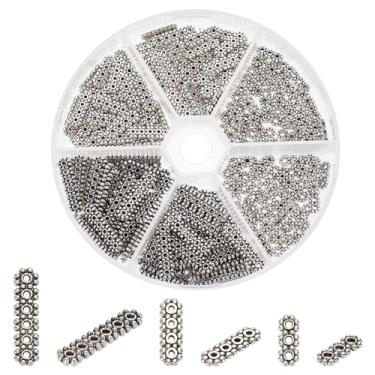 Imagem de PH PandaHall 240 Peças De Barras Espaçadoras Estilo Tibetano Antigo Separador Fios 3/4/6 Furos Barra Extremidade Elos Múltiplos Conector Colar Para Pulseira Em Camadas Joias Artesanato 1-1,5 Mm