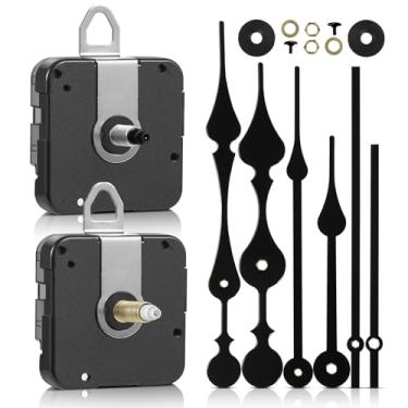 Imagem de 2 peças 12888 Movimento de relógio para substituição de mecanismo de relógio de parede, com 3 pares de ponteiros, comprimento do eixo 17 mm (43/162.6 cm) e 23,5 mm (15/40.6 cm)