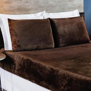 Imagem de Jogo de Cama Biasoft Casal 03 Peças Manta Flannel - Bia Enxovais, Taba