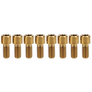 Imagem de Pedais de bicicleta da montanha de titanioi liga de bicicleta -m4x8mm tacos tacos Tords para ciclismo ao ar livre (Oro)