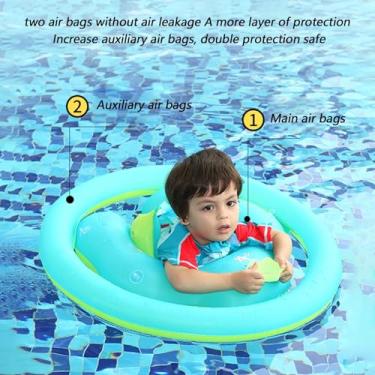Imagem de Flutuador de Natação para Bebé | Flutuador de Piscina para Bebés com Proteção Solar | Brinquedos Aquáticos Infláveis para Crianças Atividades ao Ar Livre Verão Praia Viagens Férias