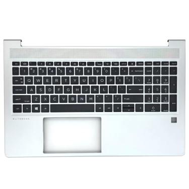 Imagem de Jxjslp Capa superior de substituição para teclado com apoio de mãos para laptop HP Elitebook série 650 G9 sem teclado retroiluminado M05034-001 (sem retroiluminado)