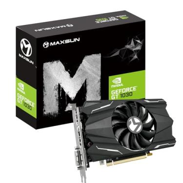 Imagem de maxsun Placa de vídeo GEFORCE GT 1030 4GB GDDR4 GPU Mini ITX Design, HDMI, DVI-D, sistema de resfriamento de ventilador único