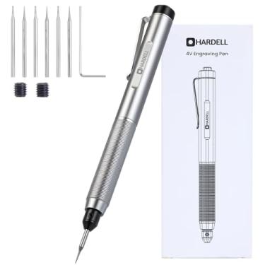 Imagem de HARDELL Ferramenta de gravação, caneta gravadora recarregável por USB sem fio, mini gravadora portátil, kit de ferramentas de gravação faça você mesmo para esculpir vidro, pedra, madeira, metal, joias