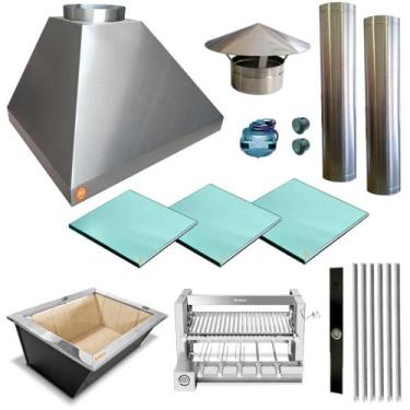 Imagem de Churrasqueira Gourmet Makeer 340 2 Giratorio 3 Vidros 2417 P