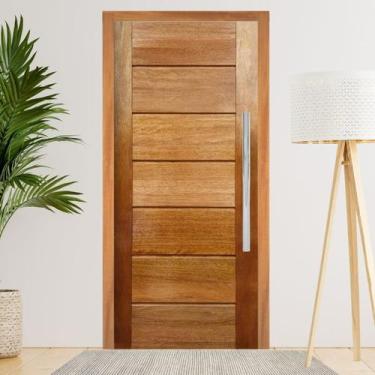 Imagem de Porta Completa Pivotante BBB 110x210cm em Madeira Maciça Cedro Arana -