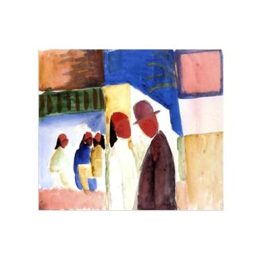 Imagem de Pinturas Famosas em Tela-Quadros Decorativos-Street-Pôster e Impressões para Sala de Estar e Casa 50x60cm20x24in Sem Moldura