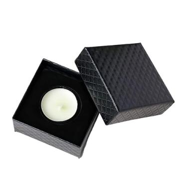 Imagem de Castiçal quadrado feito à mão com cristal de ametista – arte de pedra preciosa elegante para decoração de Halloween, meditação ou presente (cristal rosa) (Obsidiana (pedra negra))