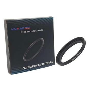 Imagem de Adaptador de anel de metal para cima/para baixo compatível com câmeras mirrorless DSLR Lens, conversor de rosca de filtro UV CPL ND, preto (34-37)