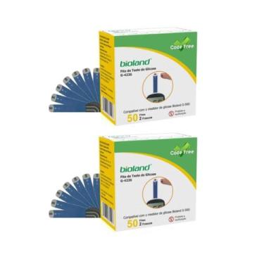 Imagem de Tiras Para Medição de Glicose G-423S Bioland - 100 Unidades