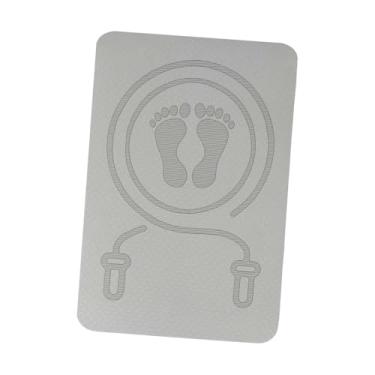 Imagem de oshhni Tapete de pular corda Tapete de exercícios fitness para piso de academia em casa Protege o piso e o equipamento de treino de pular corda, Cinza