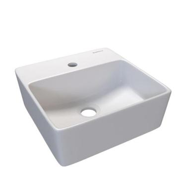 Imagem de Cuba De Apoio Waikiki Quadrada Com Mesa Mondialle - Branca