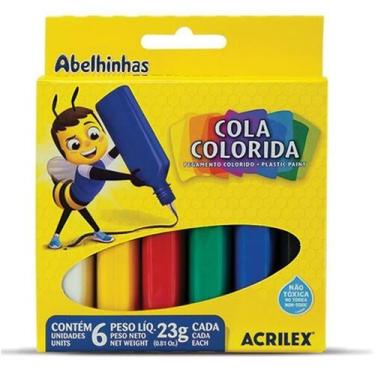 Imagem de Cola Colorida Estojo com 6 cores 23 g (Sortido) - Acrilex