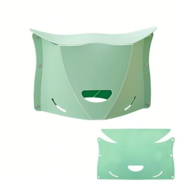 Imagem de XnxnzhHo Banqueta dobrável para acampamento, cadeiras de viagem e caminhada, banco de plástico multifuncional, para descanso de pernas de avião, ao ar livre, metrô, pesca