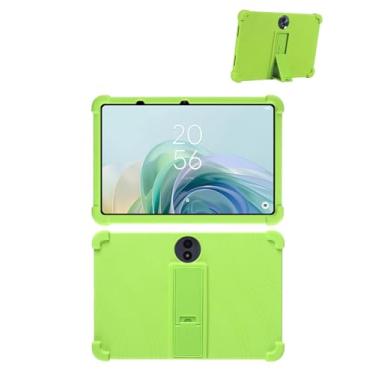 Imagem de Capa TCL NXTPAPER 11 Plus de 11,5 polegadas, capa de silicone macio para tablet infantil com suporte ajustável para tablet Lenovo de 11,5 polegadas, à prova de quedas (verde)