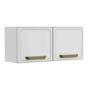 Imagem de Armário de Cozinha Modulado Bella c/ 2 Portas 80cm Branco - Bertolini