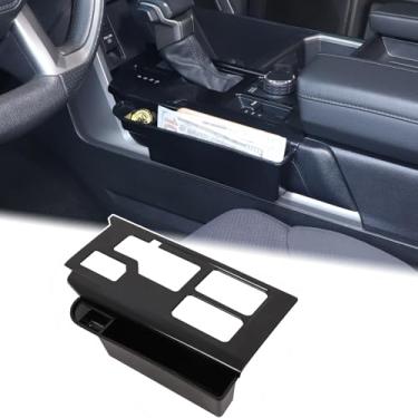 Imagem de Aunginsy Capa de acabamento do painel de mudança de marchas de controle central com caixa de armazenamento compatível com Toyota Tundra/Sequoia 2022-2024 2025 carro câmbio câmbio de marchas protetor