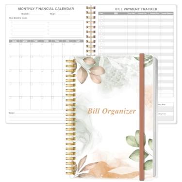 Imagem de Caderno rastreador de notas – Organizador de notas mensais para orçamento pessoal financeiro, organizador de lista de verificação de pagamentos, 14,7 cm x 21,6 cm, folha rosa