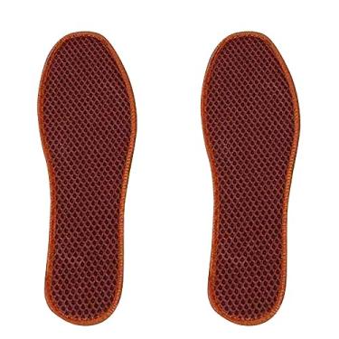 Imagem de Bambu Carvão Vegetal Desodorante Malha Palmilhas Respirável Absorver Suor Sapato Pads Confortável Lavável Anti Slip Para Homens Mulheres Sapatos de Trabalho Sapatos Casuais (Cáqui)