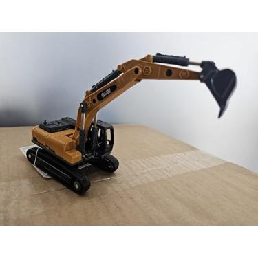 Imagem de Kit Máquinas Construção Miniatura Escavadeira Retroescavadeira Rolo Compressor Brinquedo Veículo Construção Infantil 1:70 Plástico Metal (Só Escavadeira)
