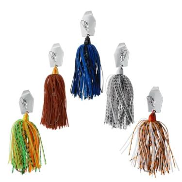 Imagem de SUPERTHEO Colheres de pesca de metal duro de fundição isca de natação Buzzbait Spinner iscas de peixe truta salmão iscas de pesca de água doce (modelo G)