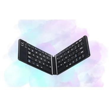 Imagem de Teclado Bluetooth Dobrável Ultra Compacto – Portátil, Sem Fio, Ideal para Bolsa e Viagens | Compatível com iOS, Android e Windows
