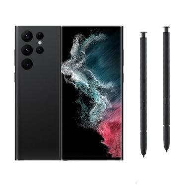 Imagem de 2 canetas de substituição para Galaxy S22 Ultra para Samsung Galaxy S22 Ultra 5G SM-S908 S Caneta Stylus sem Bluetooth (preto)