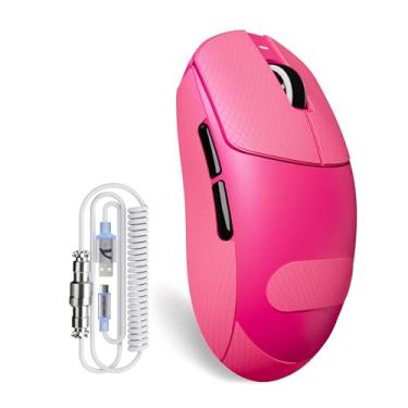 Imagem de ATTCK Shark X8Plus 55 g Superlight Mouse para jogos sem fio com DPI de 40K, sensor PAW 3395PRO, chip Broadcom BK52820, switch HUANO, driver de web, mouse de mão grande com ajuste de modo triplo com