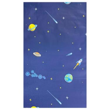 Imagem de Papel De Parede Adesivo Infantil Espaço Azul Sala Quarto Banheiro Autocolante Premium 10m x 45cm