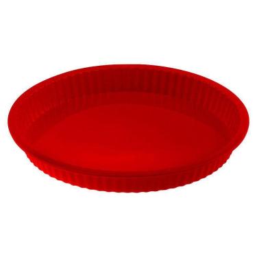 Imagem de Forma Para Torta Redonda Carisma 26Cm Silicone - Vermelha