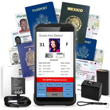 Imagem de Scanner de identificação – scanner e leitor de carteira de motorista e passaporte – Verificação de idade e gerenciamento de clientes – Quantum Edge V3 inclui scanner portátil, estojo de transporte