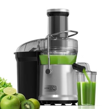Imagem de SiFENE Máquina centrífuga, extrator de suco rápido de 1000 W, calha de alimentação grande de 8,5 cm para sucos de frutas e vegetais inteiros, fácil de limpar, motor potente para suco rápido, cinza