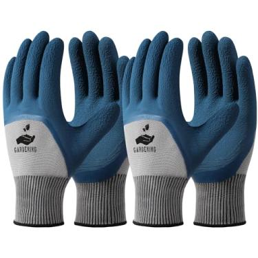 Imagem de Trifabricy Luvas de jardim para mulheres e homens – 6 pares de luvas de jardinagem respiráveis e resistentes revestidas de látex para mulheres, luvas de proteção para uso interno/externo com aderência