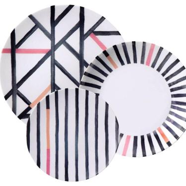 Imagem de Conjunto 12 Pratos Porcelana Tramontina Street Fundo Raso Sobremesa