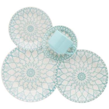 Imagem de Aparelho de Jantar e Chá Cerâmica 30 Peças Donna Mandala Biona AE30-52