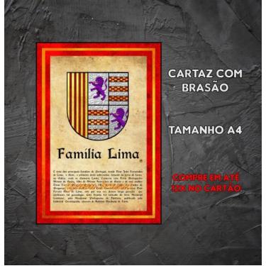 Imagem de Brasão da família Lima ( no cartaz tamanho A4 ) - @meu.brasao